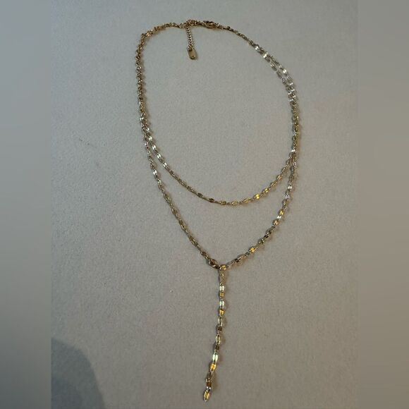 boho Gold Chain Necklace A1496 - Picture 3 of 4